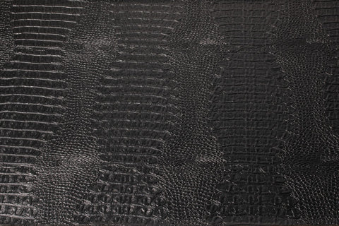 Taschen-Material, Kunstleder, Kroko, schwarz