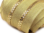 Taschen - Material, Reissverschluss, Kunststoff, Raupe 5 mm, silber, gold,